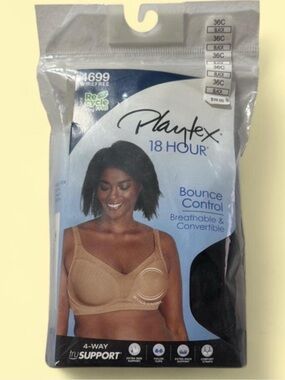 Playtex 18 Hour Bounce Control Breathable & Convertible Bra - Black